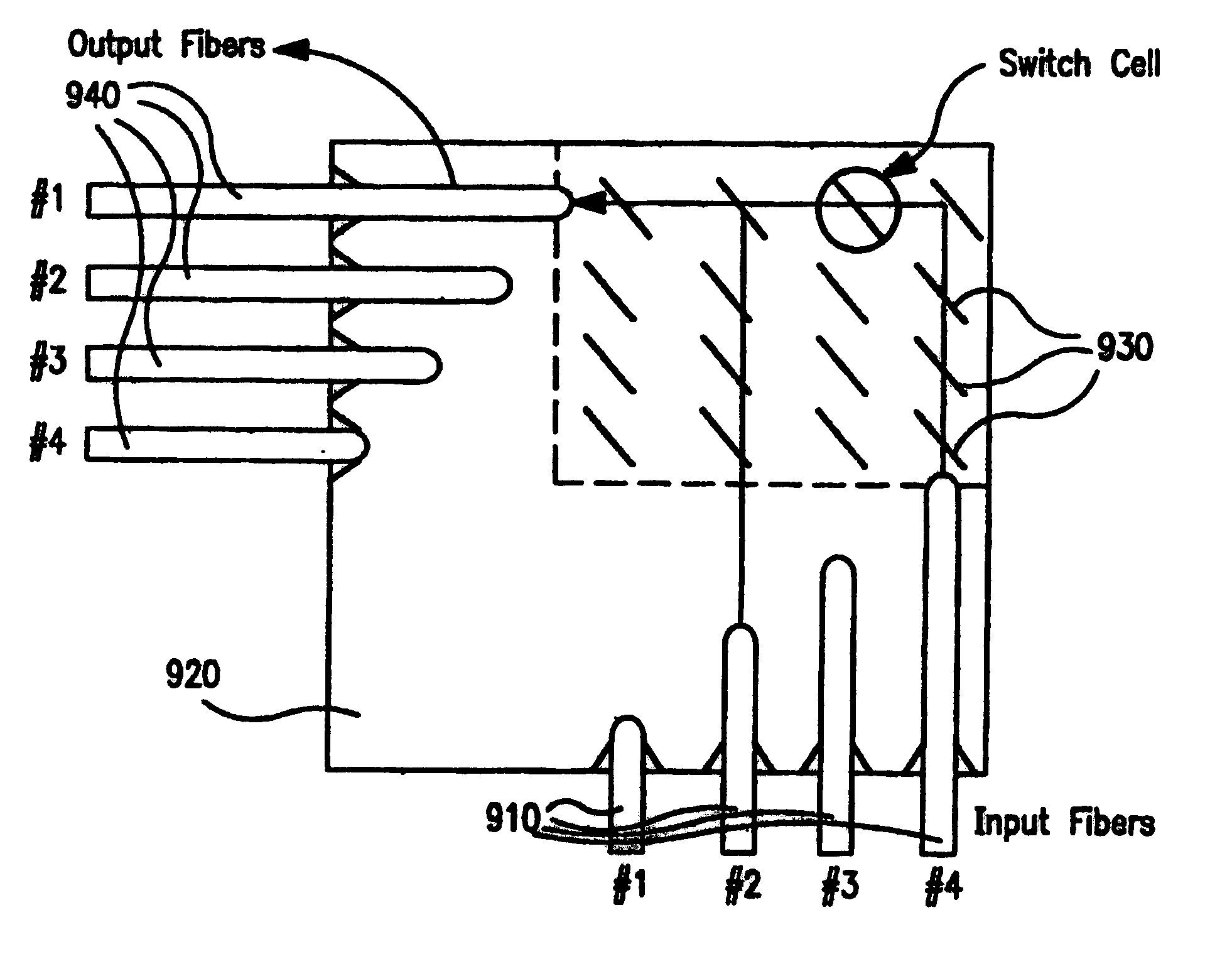 Micromachined optomechanical switching cell with parallel plate actuator and on-chip power monitoring