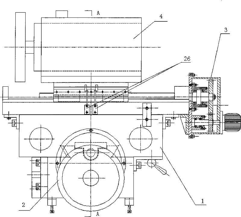 Micro-motion stepless speed regulation grinding device for common big vertical lathe
