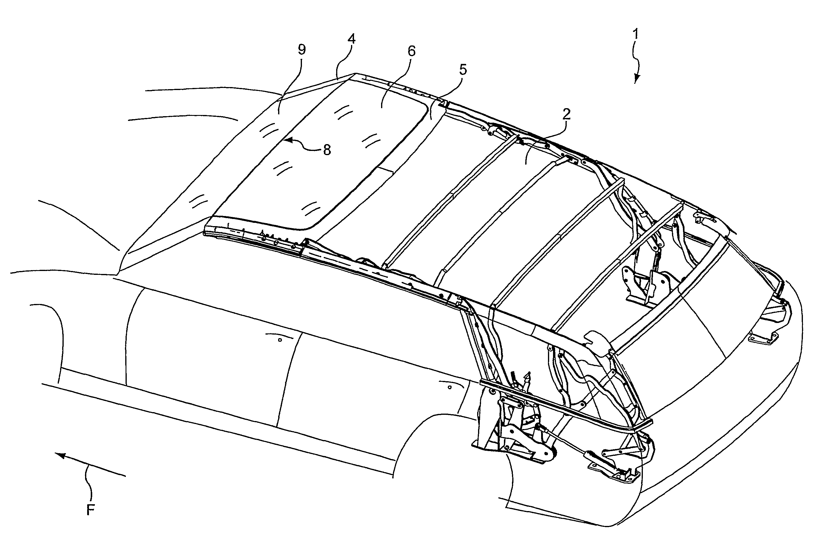 Convertible roof with sun roof part