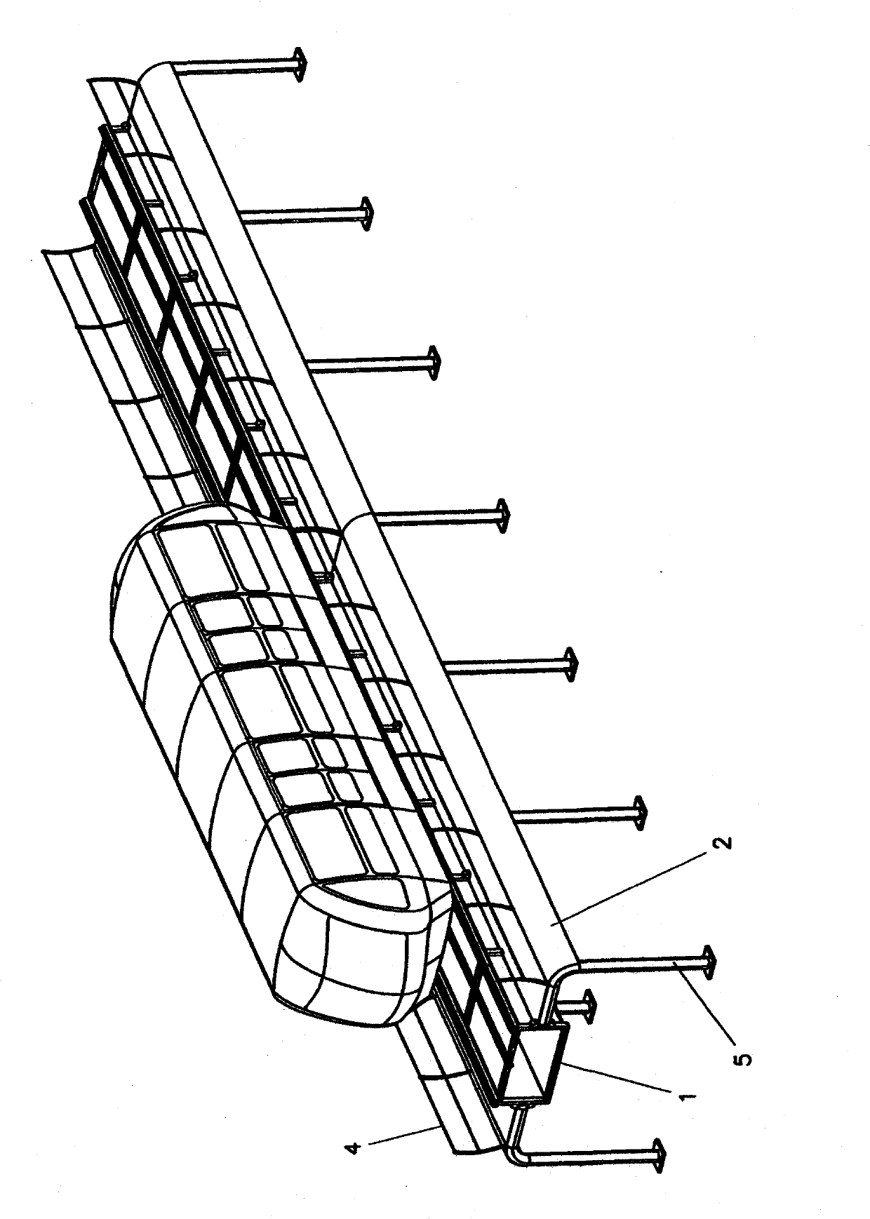 Improvement in elevated track for a vehicle with a pneumatic propulsion system