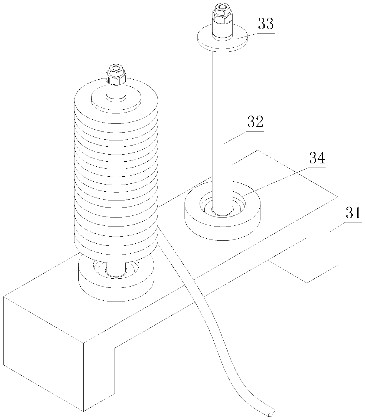 Rolling cutter for conical non-woven fabric gauze mask ear bands and method