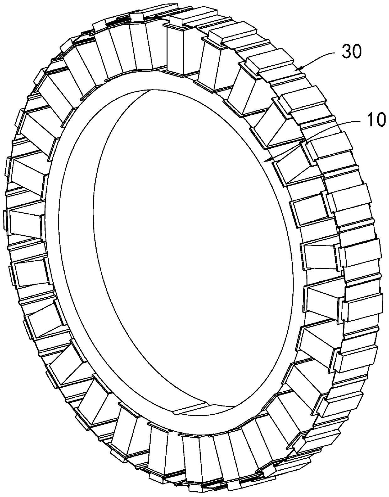 Motor iron core structure