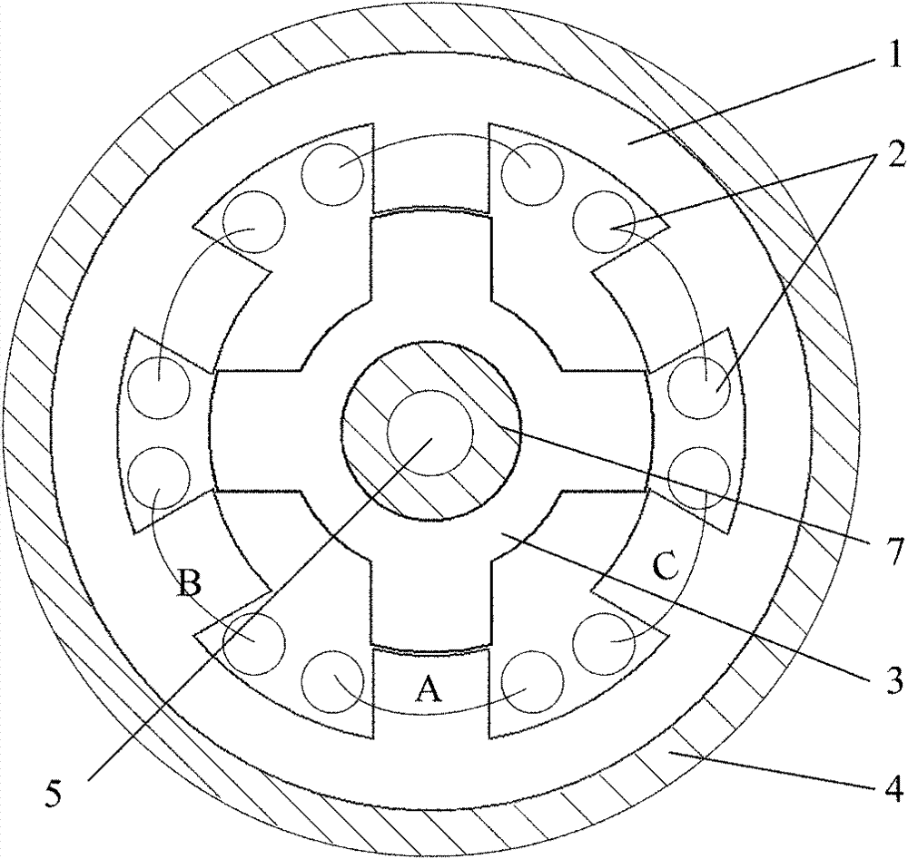 Axial excitation double salient pole motors