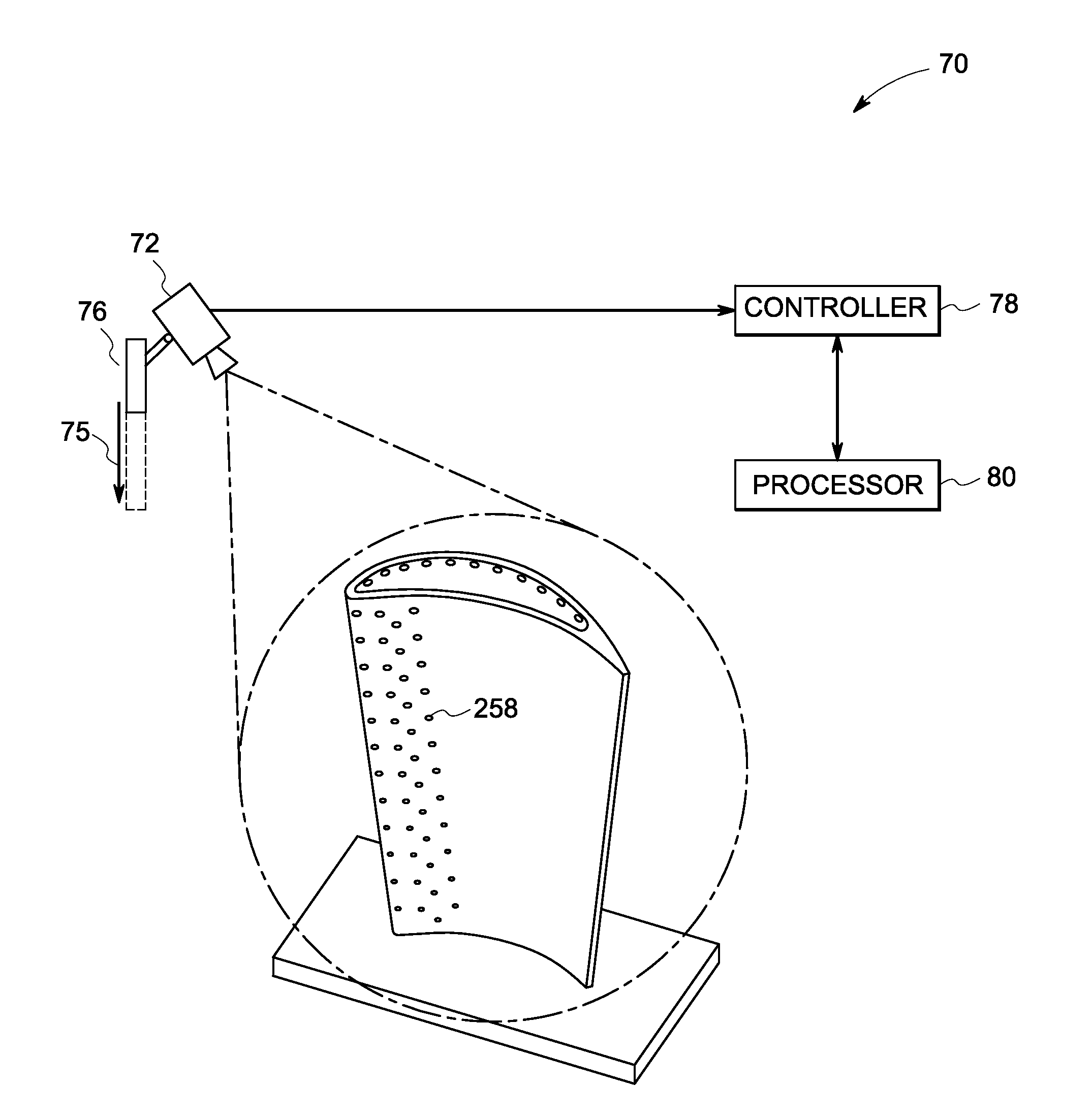 Online systems and methods for thermal inspection of parts