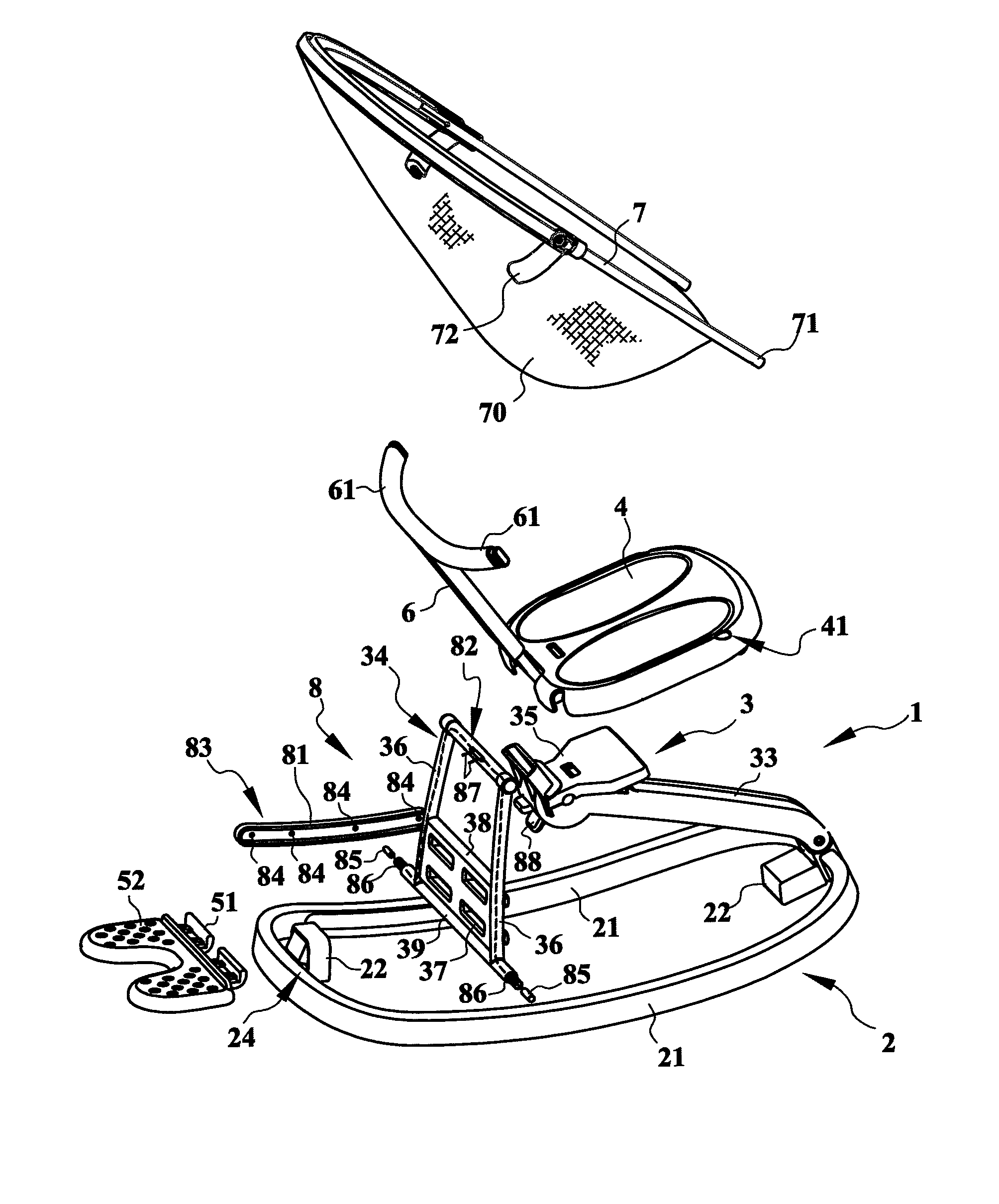 Convertible rocking chair with multi-using modes