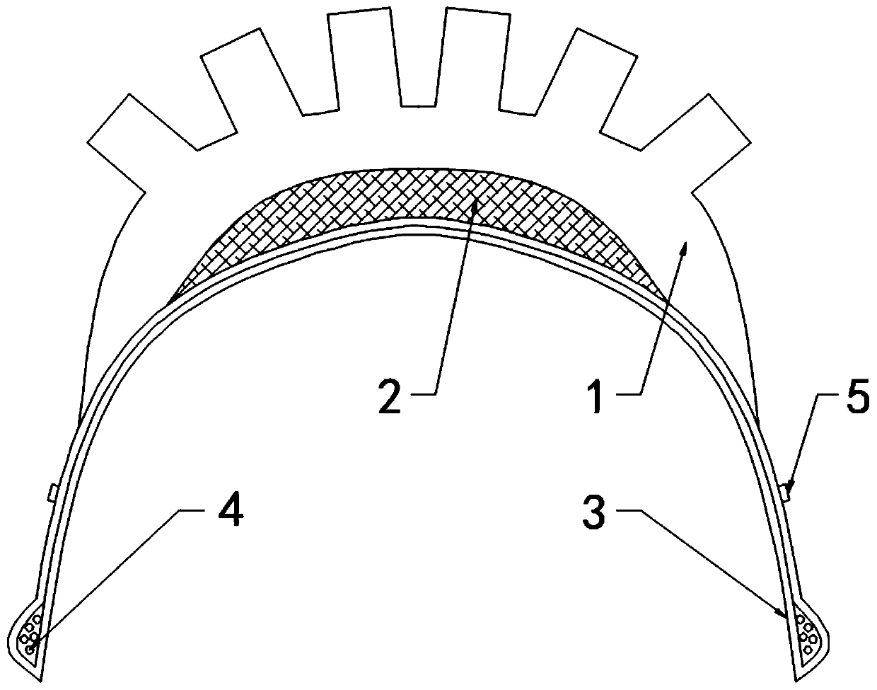 Novel puncture-proof foldable tyre and preparation technology thereof