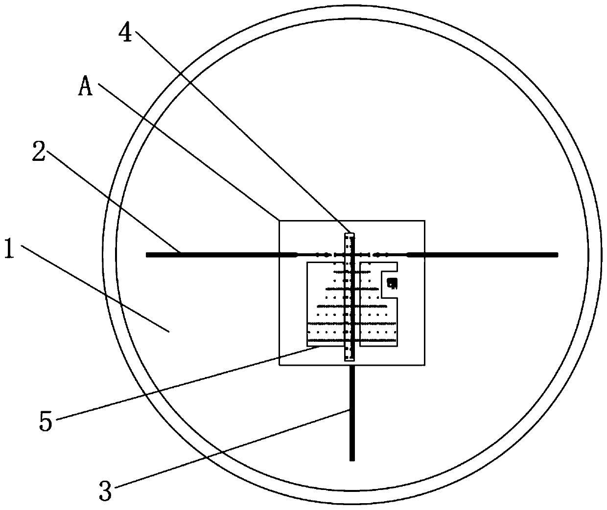 Reticle capable of being used for wind deflection compensation and ranging