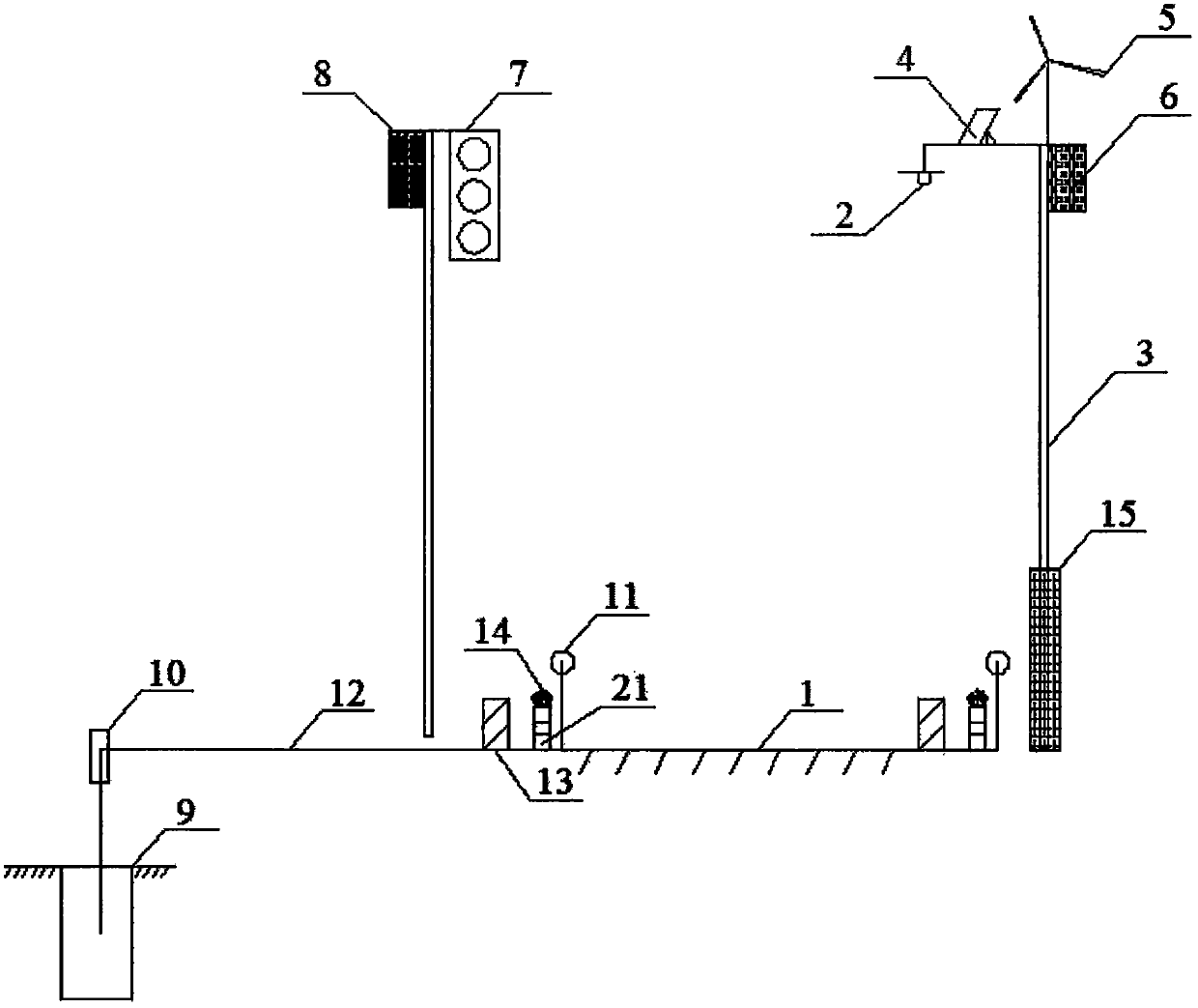 A multifunctional road surface cleaning cooling and snow melting system