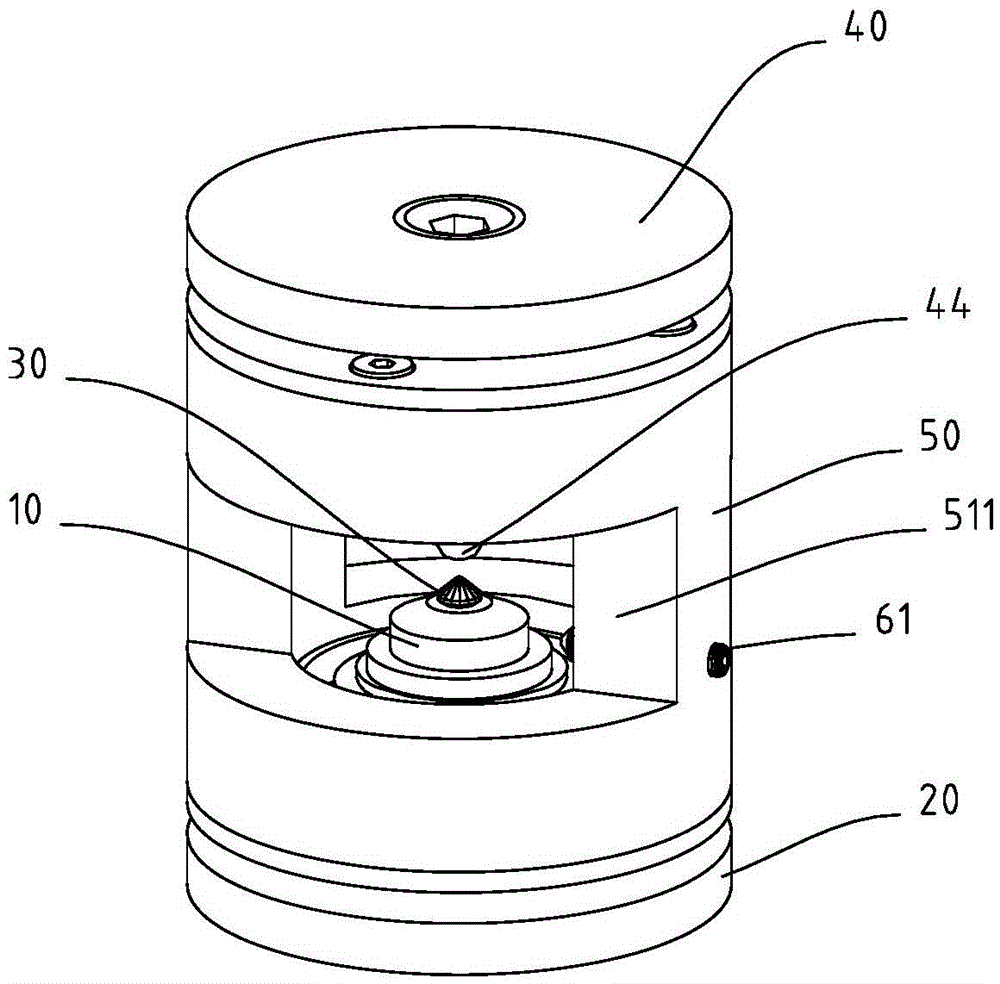 Improved device for pressing diamond and aligning diamond with base