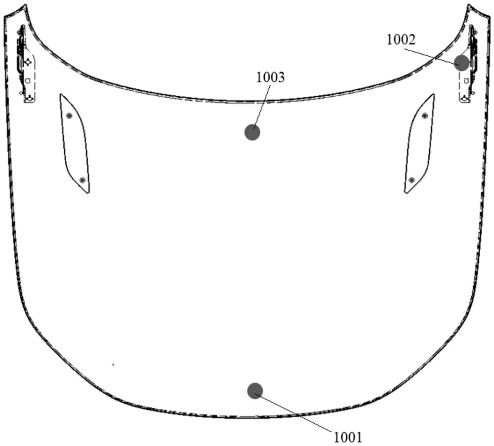 Engine hood vibration optimization design method