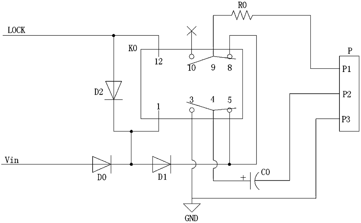 Control circuit of electronic lock of charging gun