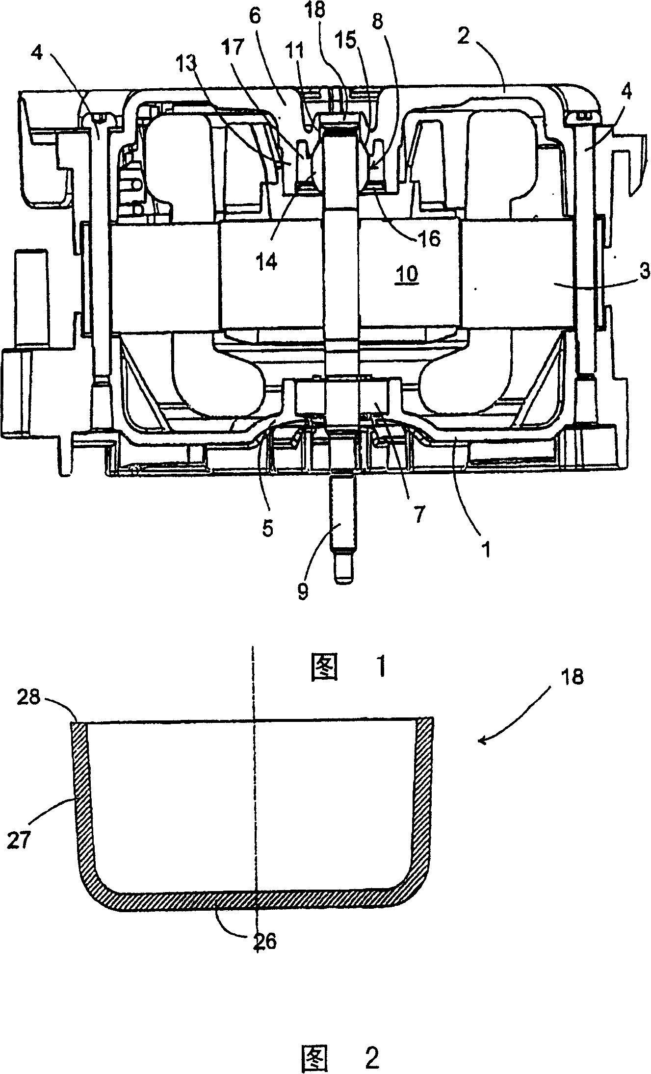 Electric machine with box body and rotor