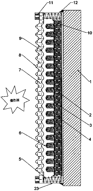 Combined type anti-explosion energy absorption device