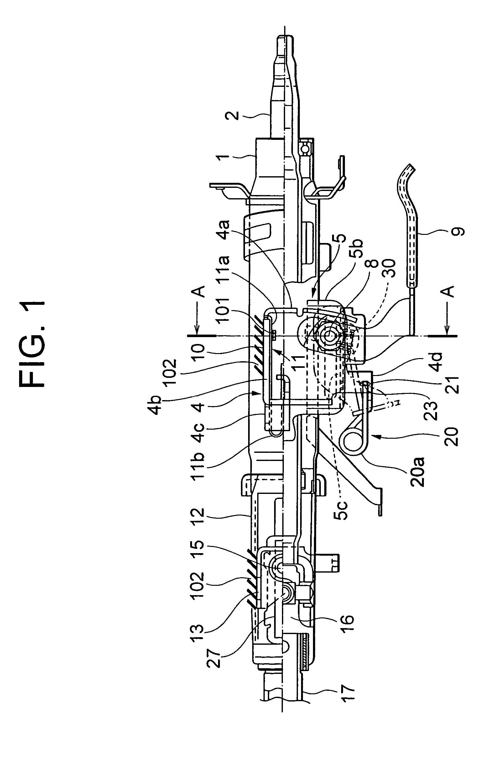 Steering column device for vehicle