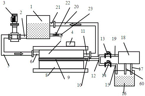 Device and method for detecting membrane damage of a flat membrane module