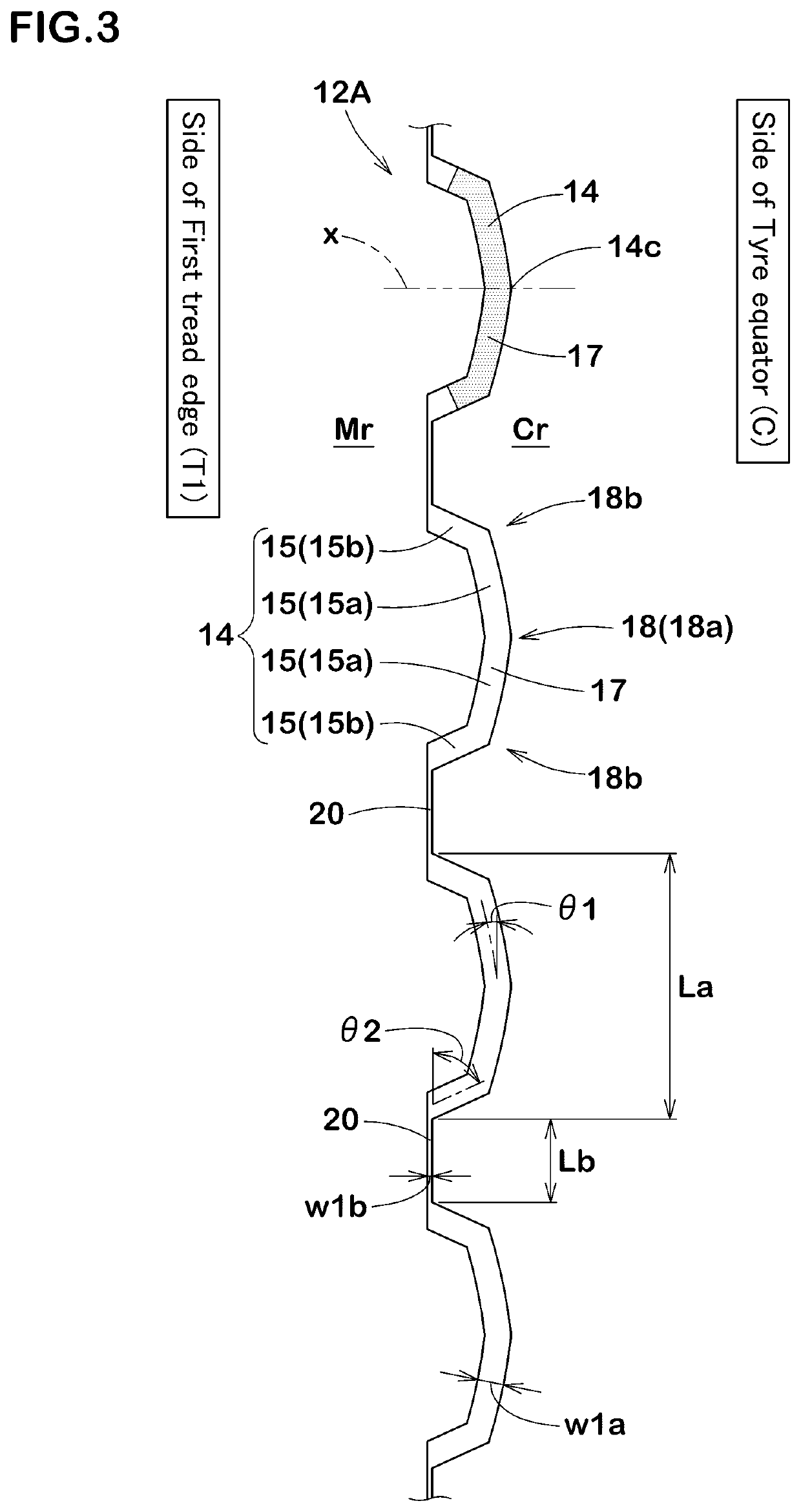 Tyre for a motorcycle