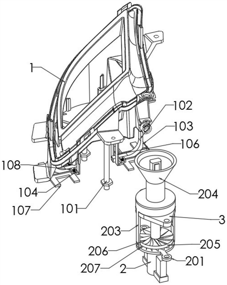 Telescopic supporting device based on vehicle headlamp