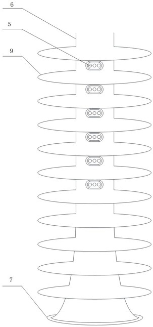 Horn-shaped recoil type compression arc extinguishing lightning protection device