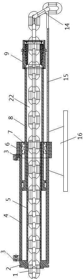 Chain type dragging machine driven by oil cylinder