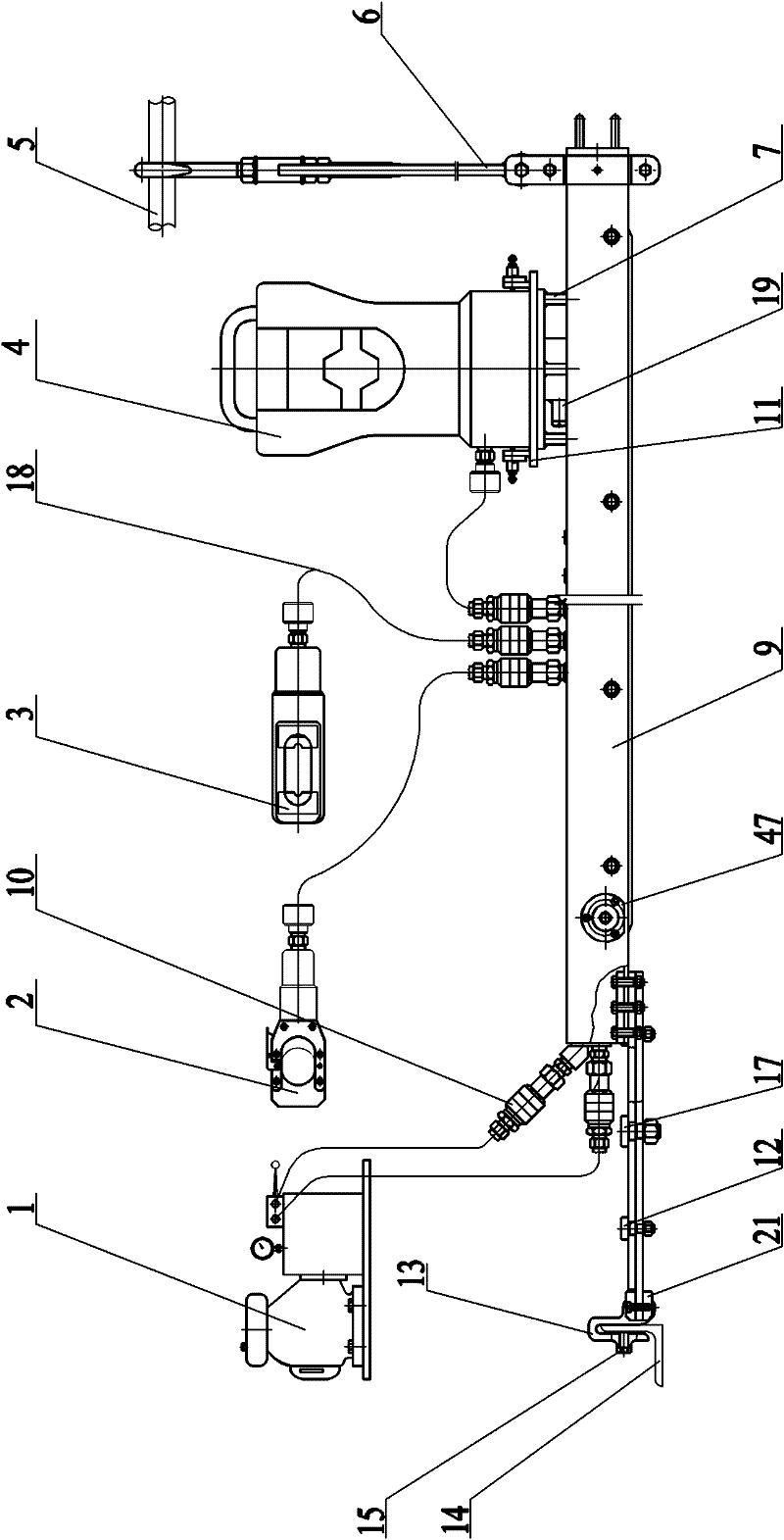 High-altitude crimping apparatus of power transmission line