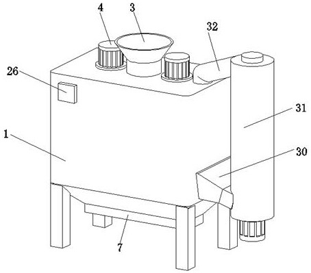 A secondary processing device for caking pig feed