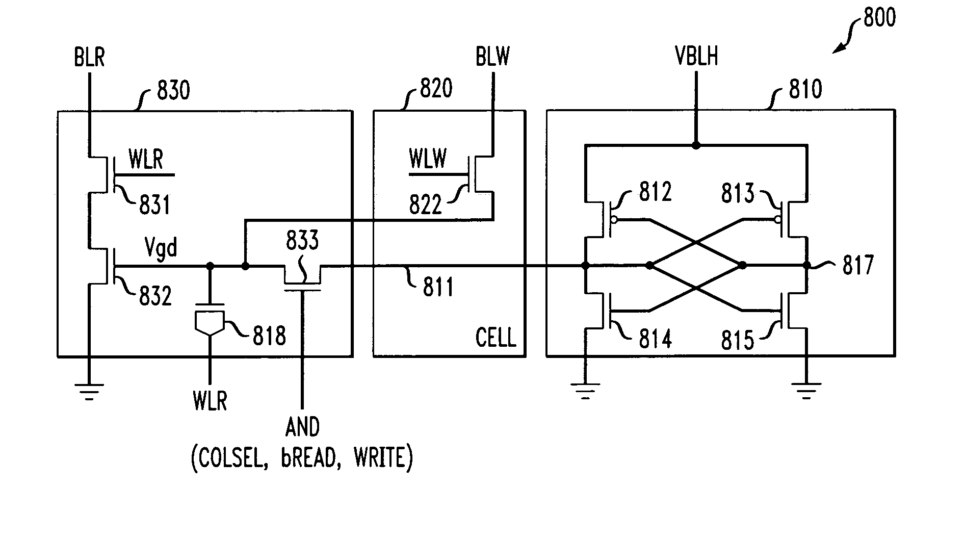 Static random access memory utilizing gated diode technology