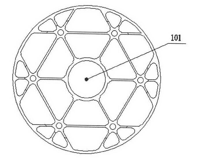 Micro-stress assembly flexible supporting method of small-calibre micro-crystal glass material reflector