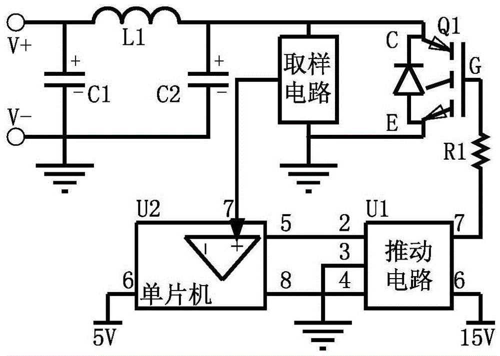 Single-tube-driven electromagnetic heating circuit