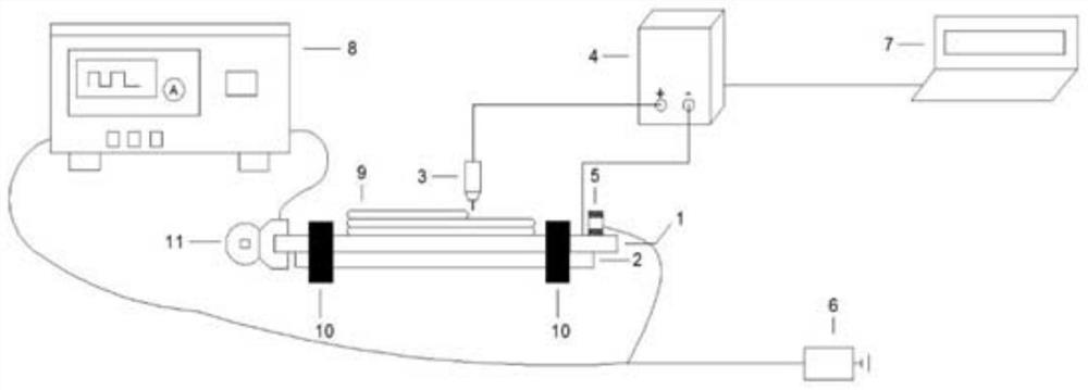 Electric arc additive manufacturing device and method for controlling stress deformation through vibration aging