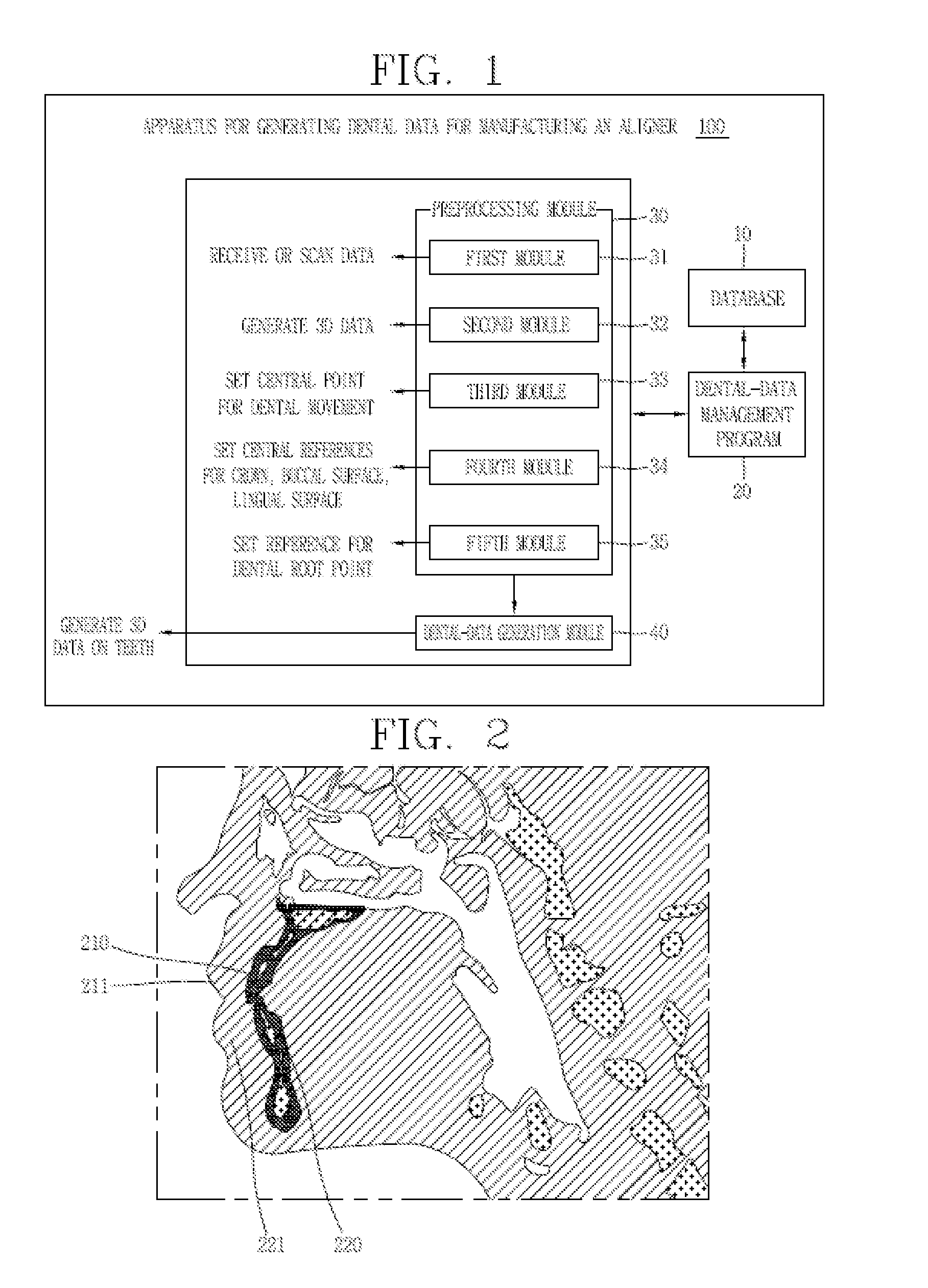 Apparatus for generating dental data for manufacturing an aligner and method of manufacturing clear aligner using the apparatus