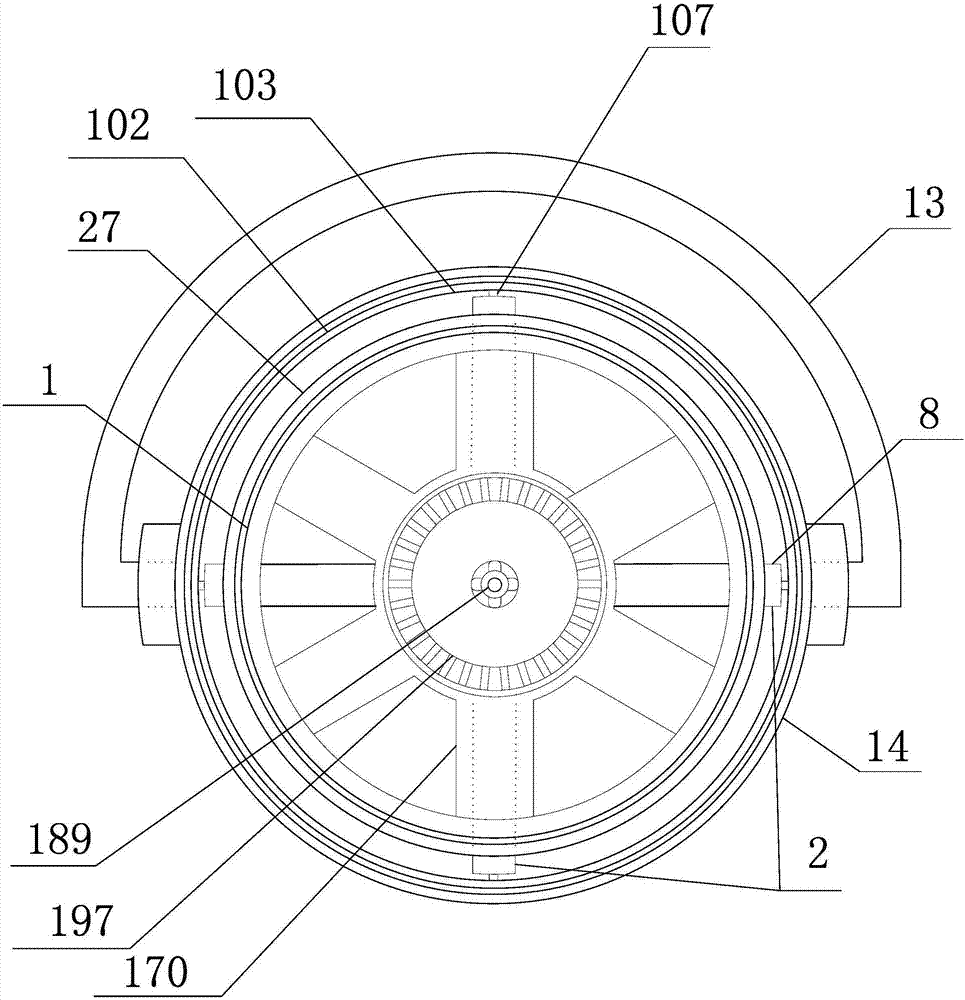 Mop jet-flow speed-variable washing spin dryer with magnetic-buckle connection and self-locking lifting lateral axial column cylinder