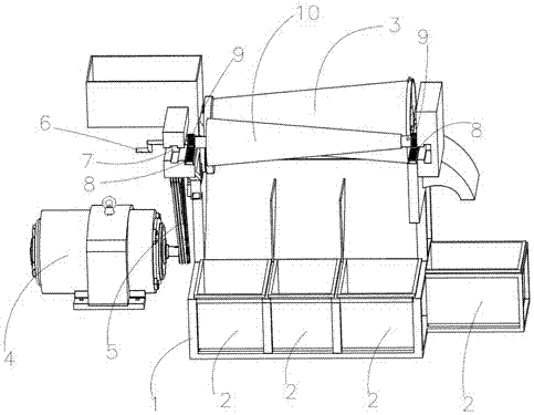 A tea grading machine with a cleaning filter mechanism