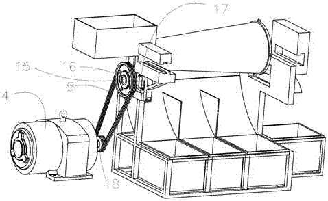 A tea grading machine with a cleaning filter mechanism