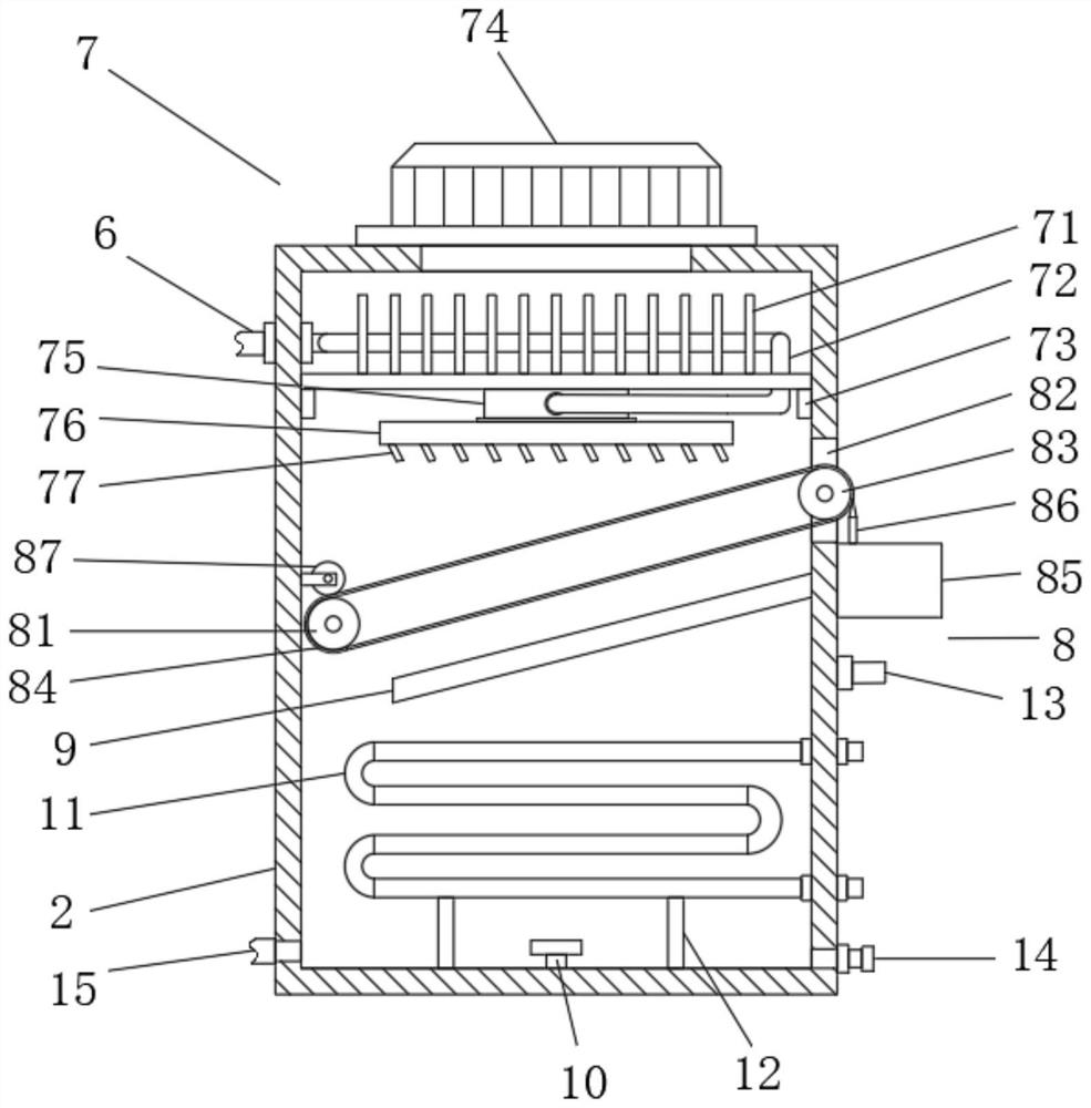 Cooling device for deamination tower and using method thereof