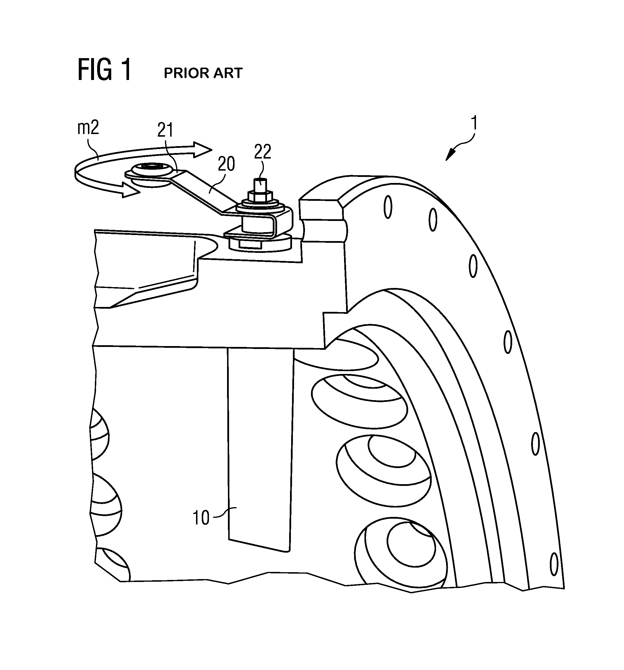 Device for adjusting variable guide vanes