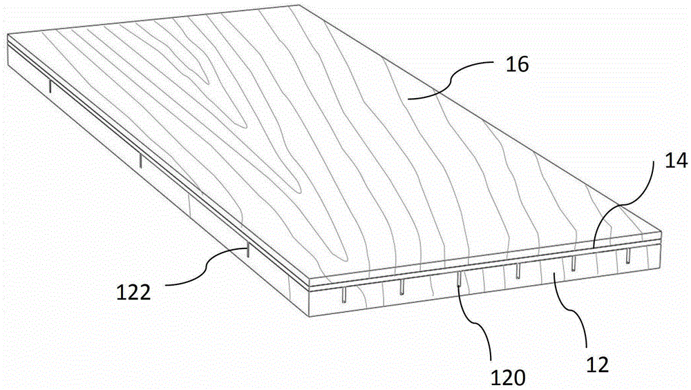 Composite board of rotary-veneer baseboard with grooves