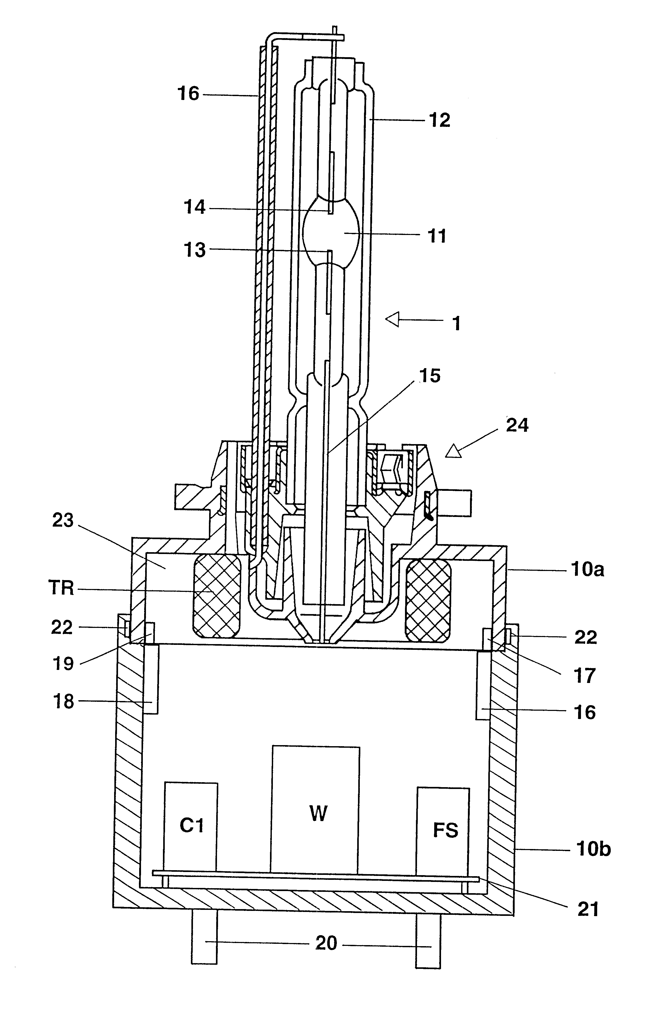 Lighting system with a high-pressure discharge lamp