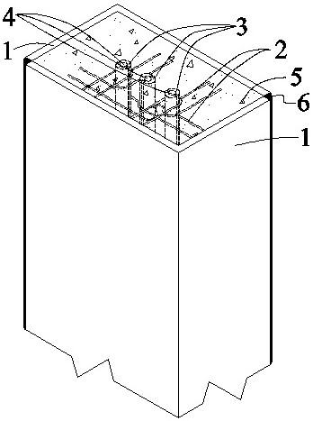 Reinforced constraint type rectangular concrete-filled steel tube column and construction method