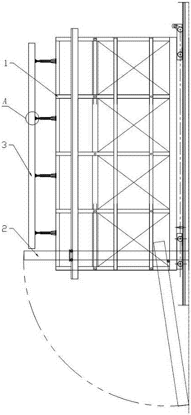 Tunnel secondary lining rebar positioning, laying and ejecting device