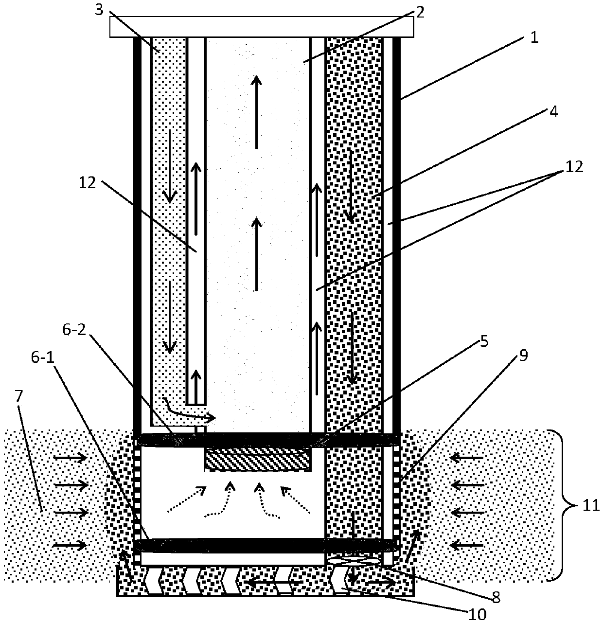 A marine natural gas hydrate mortar replacement mining method and mining device