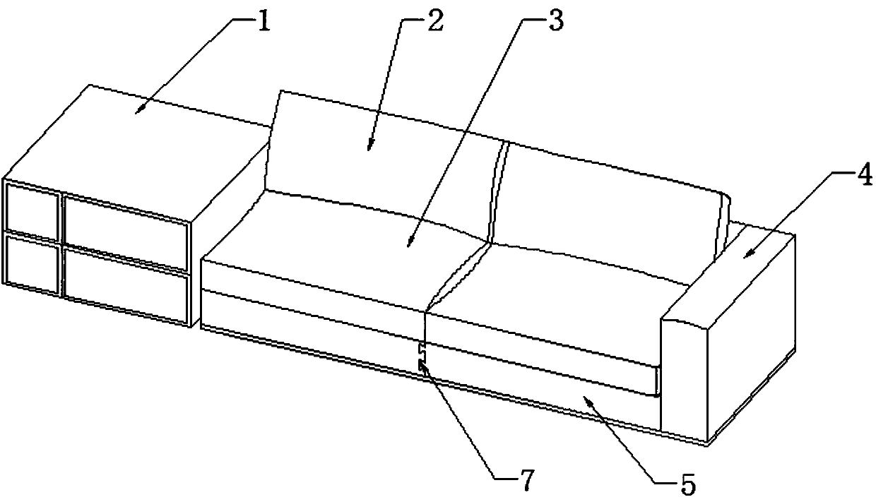 Intelligent combined type sofa