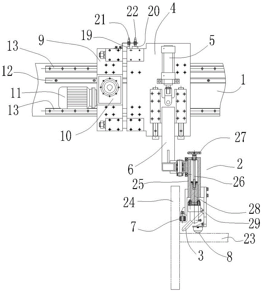 Welding device for structural steel with variable cross sections