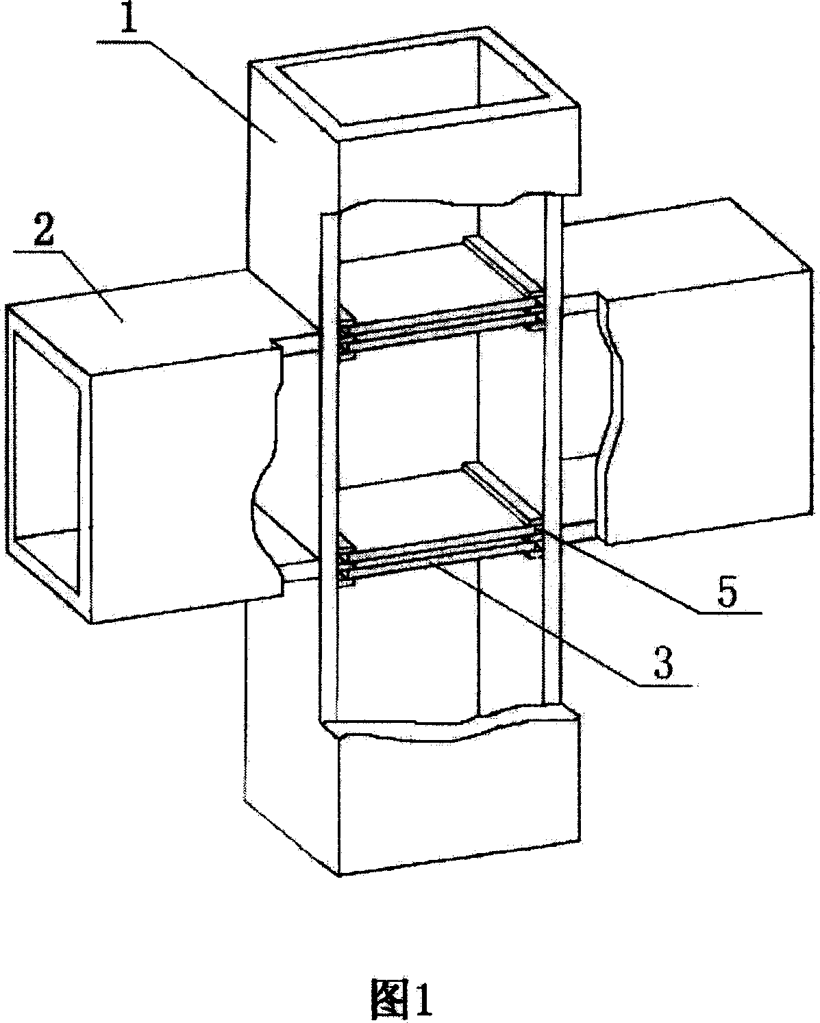 Box-type section beam-column node structure and welding method