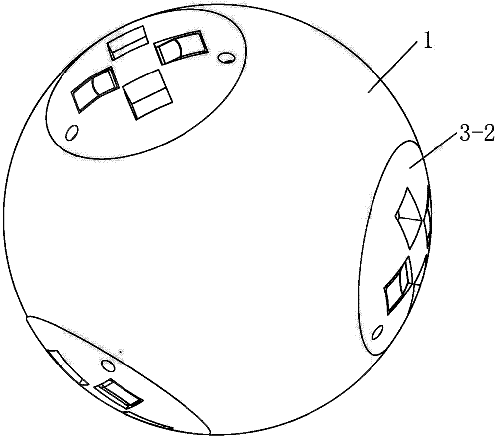 Four-freedom-degree spherical module unit