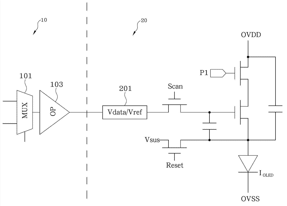 Drive circuit for OLED (Organic Light Emitting Diode) panel