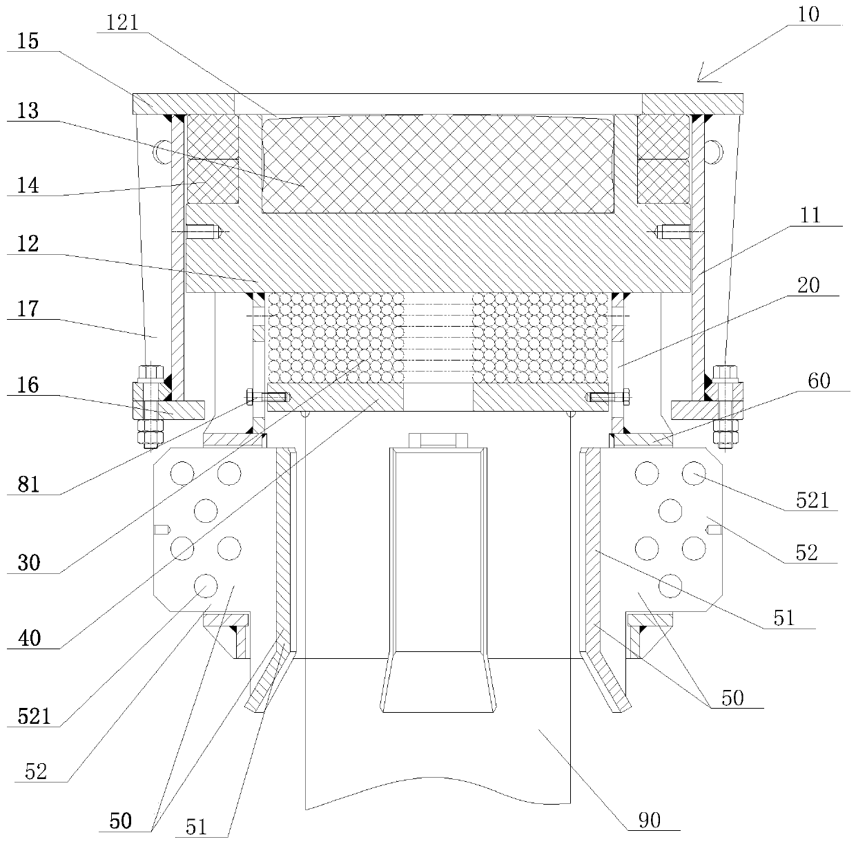 Pile cap of pile hammer and method for adapting to and adjusting diameter of pile cap of pile hammer