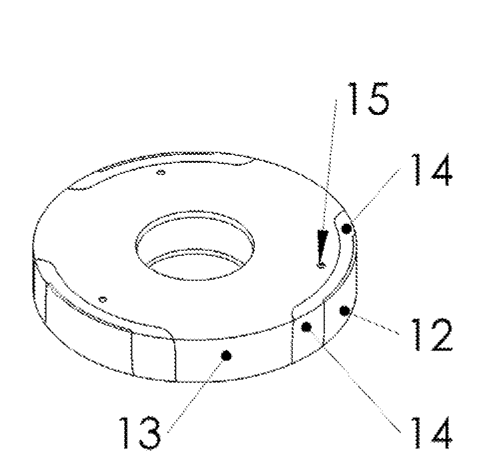 High efficiency permanent magnet machine with separated tab pole rotor and stacked ceramic magnet sections