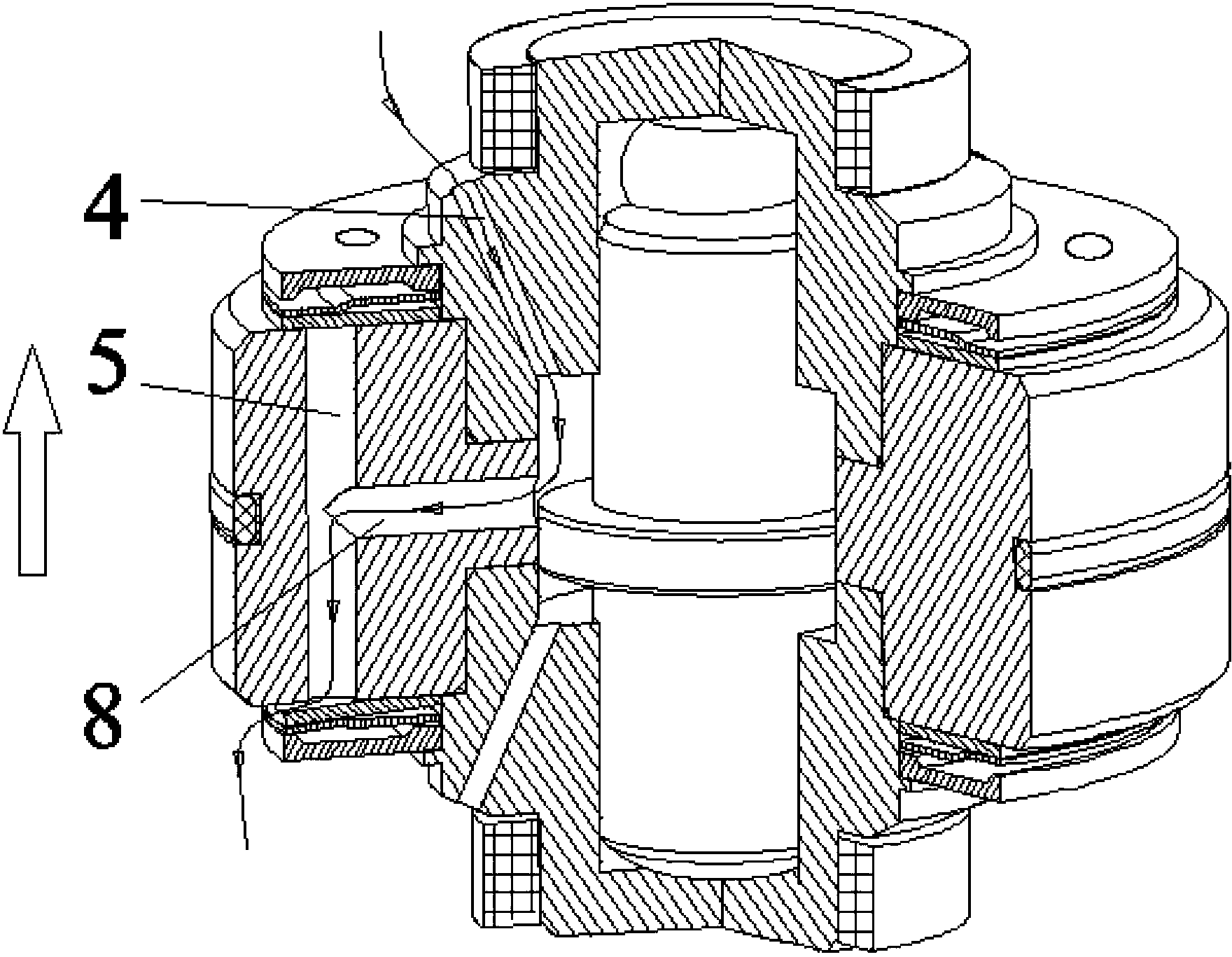 Double-acting magneto-rheological pressure and flow control valve