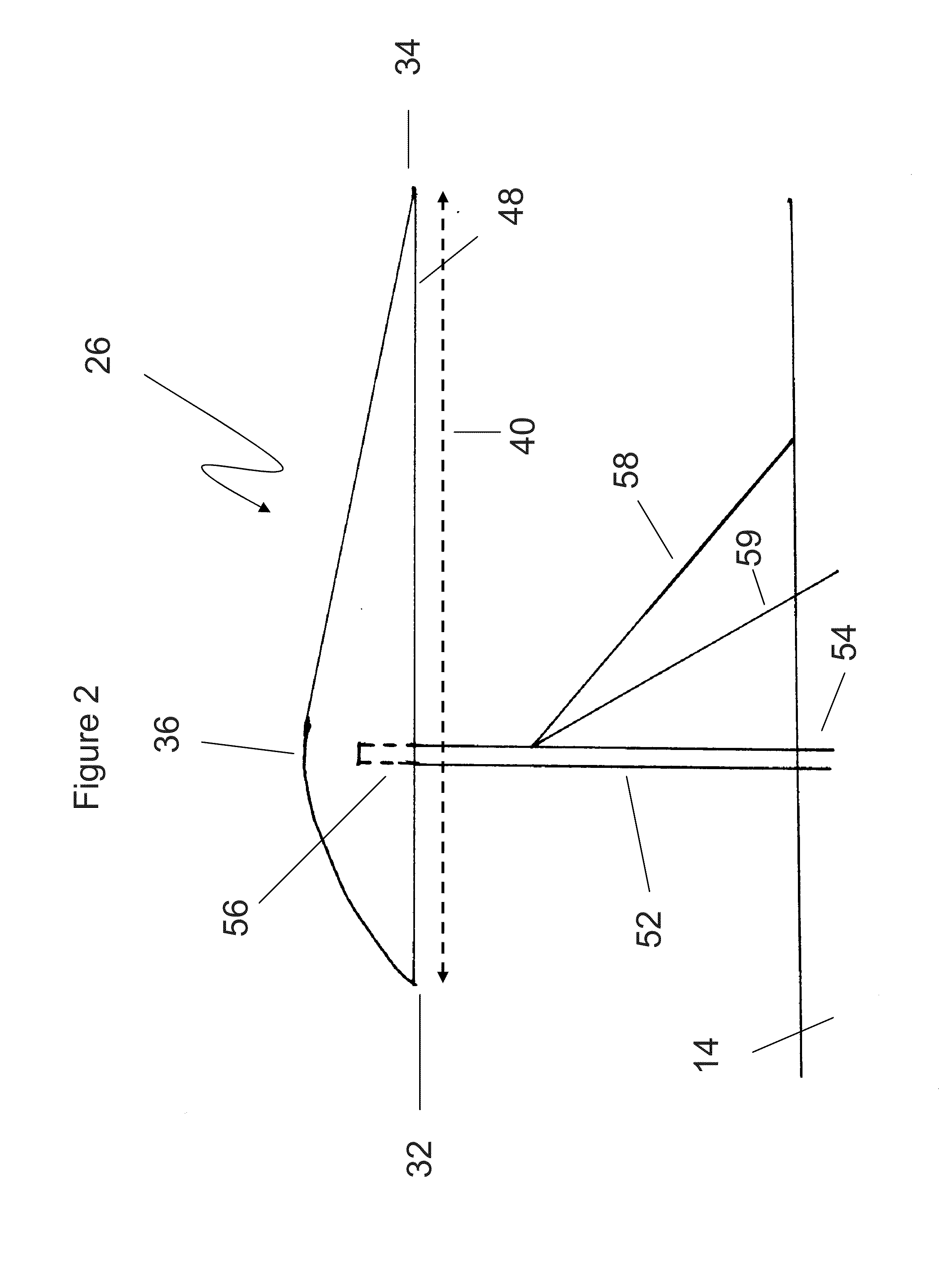 Sailing craft comprising a tilting rigid sail system