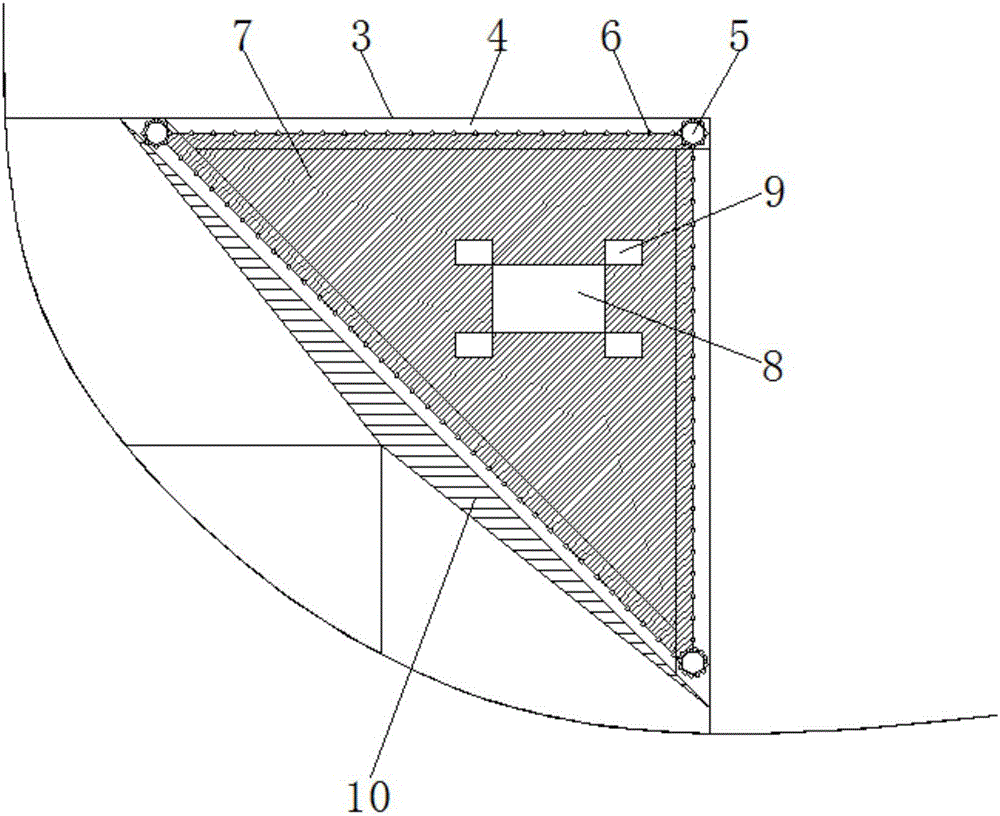 Novel suspension bridge type flood prevention feeding pool